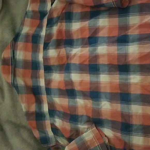 L. L.  BEAN XXL PLAID BLUE RED MENS SHORT SLEEVE LINEN COTTON SHIRT - Picture 11 of 11